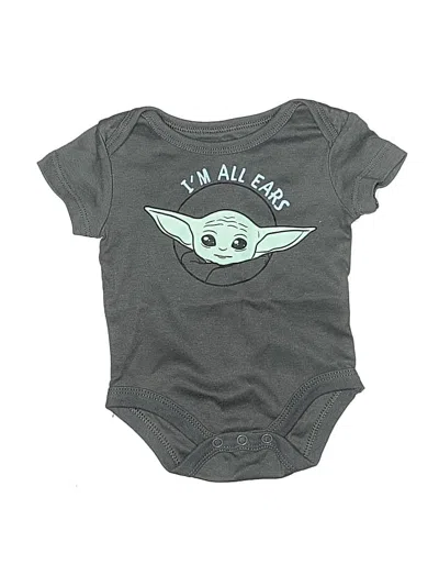 Pre-owned Star Wars Babies' Short Sleeve Onesie In Gray