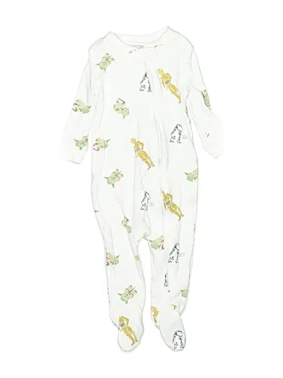 Pre-owned Star Wars Babies' Short Sleeve Onesie In White
