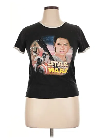 Pre-owned Star Wars Short Sleeve Top Black Keyhole Neckline Tops