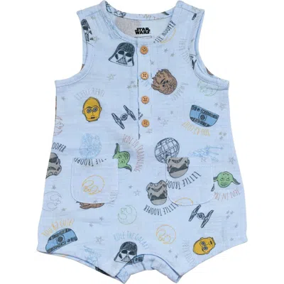 Star Wars Kids'  Sleeveless Gauze Romper In Blue