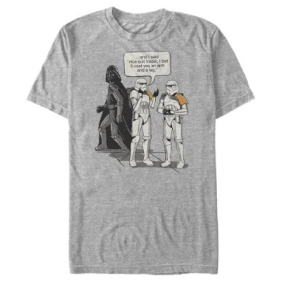 Star Wars Stormtroopers Nice Suit Vader  Graphic T-shirt In Gray