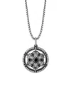 Star Wars The Imperial Diamond Pendant Necklace (1/4 Ct. T.w.) In Black Rhodium Over Sterling Silver In Black