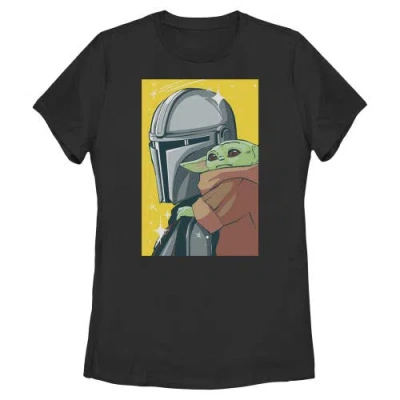 Star Wars: The Mandalorian And Grogu Star Wars The Mandalorian And Grogu Retro Animated The Child Art  Graphic T-shirt In Black