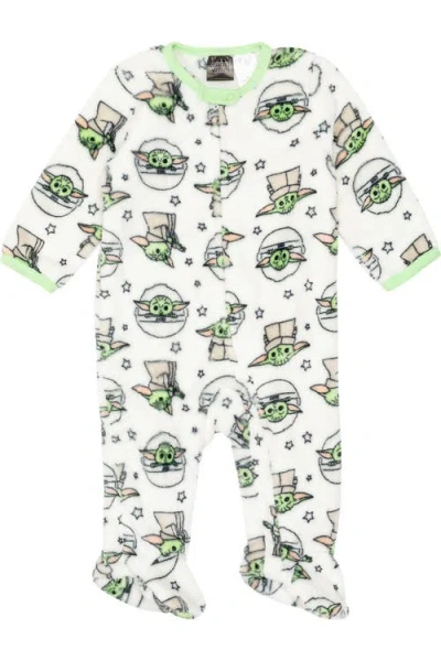 Star Wars Babies'  The Mandalorian Grogu Fleece Footed Sleep N Play In White
