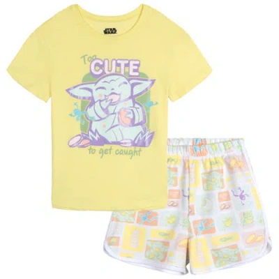 Star Wars Kids'  The Mandalorian Grogu Girls' 2-piece T-shirt And Shorts Set In Multi