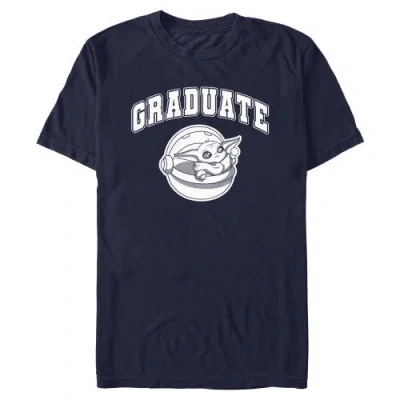 Star Wars: The Mandalorian Star Wars The Mandalorian Hover Pam Graduate  Graphic T-shirt In Blue