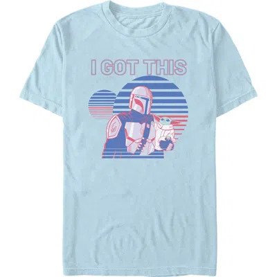 Star Wars: The Mandalorian Star Wars The Mandalorian I Got This Duo Graphic T-shirt In Light Blue