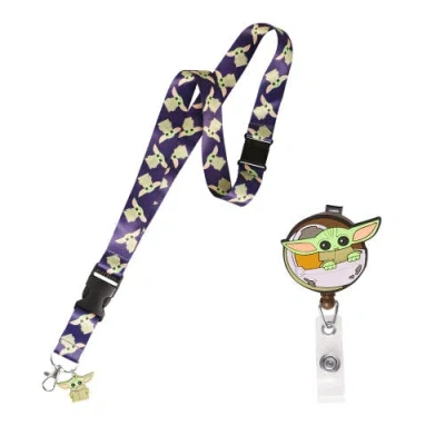 Star Wars The Mandalorian Lanyard And Retractable Badge Reel Set With Key Holder In Multi