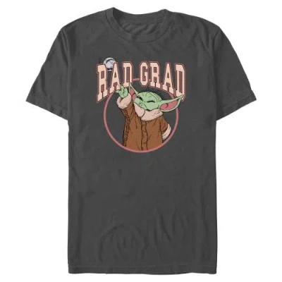 Star Wars: The Mandalorian Star Wars The Mandalorian Rad Graduate Grogu Graphic T-shirt In Gray