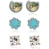 Star Wars The Mandalorian Stud Earrings, 3 Pairs In Metallic