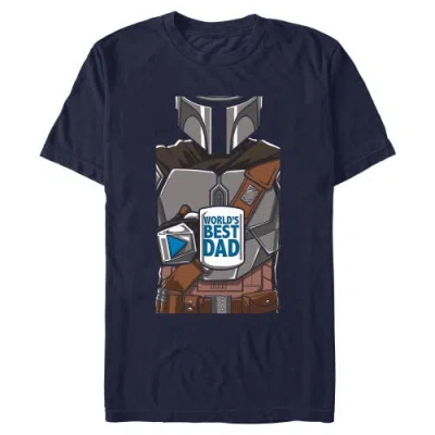 Star Wars: The Mandalorian Star Wars The Mandalorian World's Best Dadalorian  Graphic T-shirt In Blue