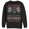 Star Wars Ugly Christmas Lack Of Cheer Disturbing  Sweatshirt In Black