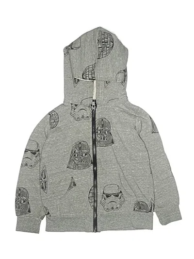 Pre-owned Star Wars Kids' Zip Up Hoodie In Gray