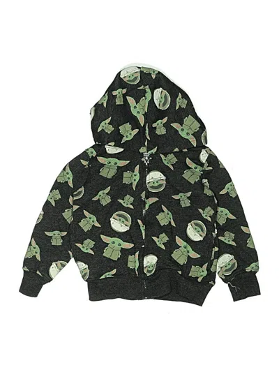 Pre-owned Star Wars Kids' Zip Up Hoodie In Green