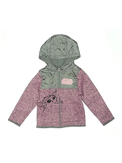 Pre-owned Star Wars Kids' Zip Up Hoodie In Pink