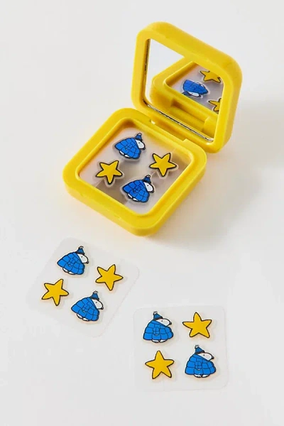 Starface Hydrocolloid Pimple Patch & Mirrored Compact Case Set In Snoopy Blue Puffer At Urban Outfitters In Yellow