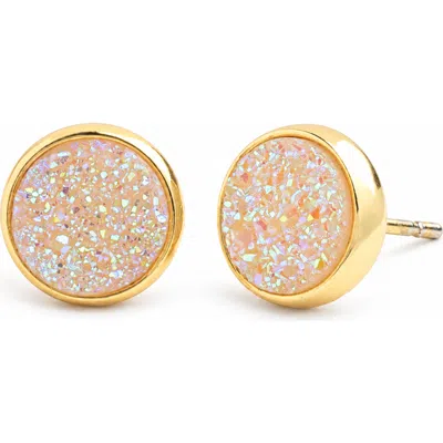 Starfish Project Brittany Agate Stud Earrings In Gold