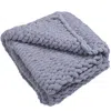 Starfish Project Grey Woven Together Blanket In Slate Gray In Gray