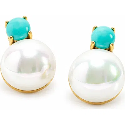 Starfish Project Harbor Pearl Drop Earrings In Gold