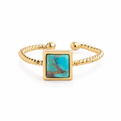 Starfish Project Jayne Square Ring In Blue
