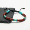 Starfish Project Nomadic Turquoise & Red Jasper Rope Beaded Bracelet In Brown