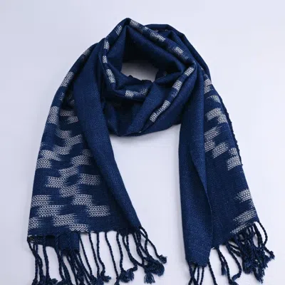 Starfish Project Reflections Tassel Scarf In Blue