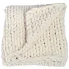 Starfish Project White Woven Together Blanket In Creamy Beige In White
