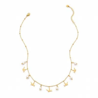 Starfish Project Wings Of Hope Pearl Necklace In Gold