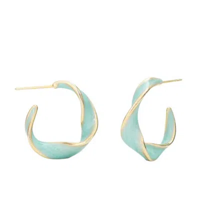 Starfish Project With A Twist Hoops In Green