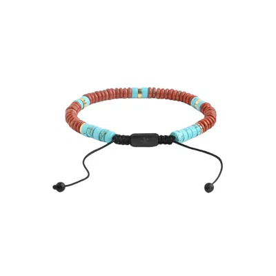 Starfish Project Women's Blue / Black / Red Aang Turquoise & Red Jasper Rope Beaded Bracelet In Multi