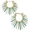 Starfish Project Women's Blue / Gold / Green Radiant Rise Hoops In Mint In Multi
