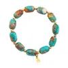 Starfish Project Women's Blue Sierra Bloom Turquoise Emperor Stone Beaded Bracelet