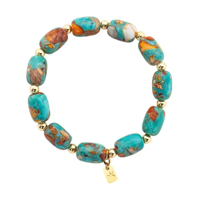 Starfish Project Women's Blue Sierra Bloom Turquoise Emperor Stone Beaded Bracelet