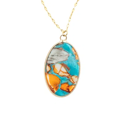 Starfish Project Women's Blue Sierra Bloom Turquoise Emperor Stone Necklace