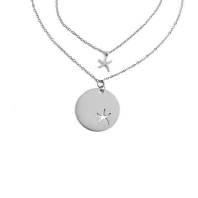 Starfish Project Women's Community Silver Starfish Pendant Necklace Set In Metallic