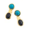 Starfish Project Women's Gold / Black Eclipse Turquoise Ear Jackets