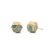 Starfish Project Women's Gold / Blue Oasis Turquoise & Gold Studs In Gold