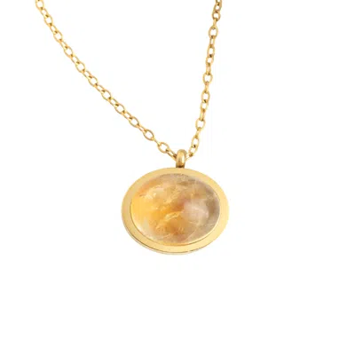 Starfish Project Women's Gold / Yellow / Orange Hopeful Glow Necklace In Citrine