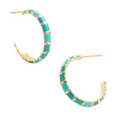 Starfish Project Women's Green / Blue Golden Jade Radiance Earrings