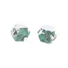 Starfish Project Women's Green / Silver Oasis Studs In Silver In Green