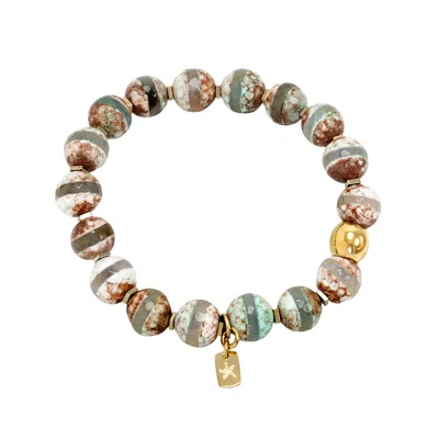 Starfish Project Women's Neutrals / Brown Maya Agate Bracelet In Earth Tones