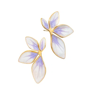 Starfish Project Women's Purple Flourish Lavender Leaf Earrings