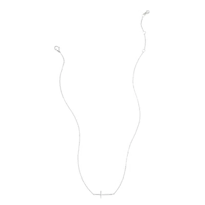 Starfish Project Women's Radiant Cross Necklace In Silver In Metallic