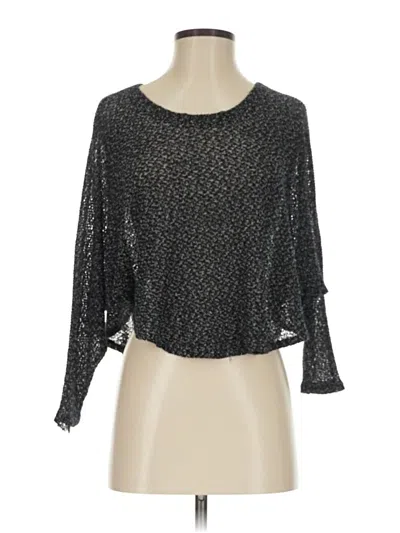 Pre-owned Staring At Stars Long Sleeve Blouse In Black