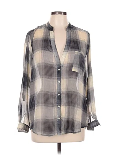 Pre-owned Staring At Stars Long Sleeve Blouse In Gray