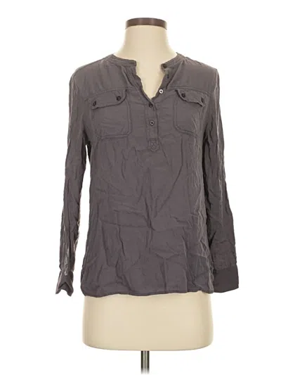 Pre-owned Staring At Stars Long Sleeve Blouse In Gray