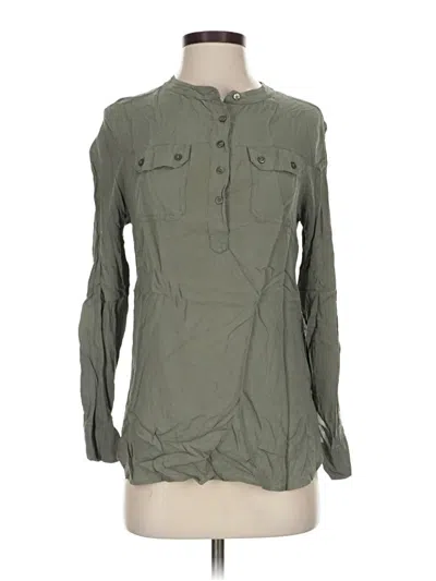 Pre-owned Staring At Stars Long Sleeve Blouse In Green
