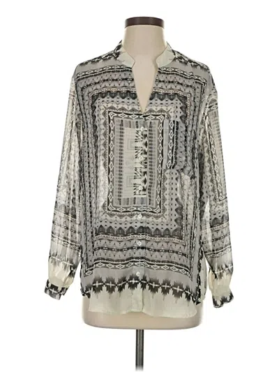 Pre-owned Staring At Stars Long Sleeve Blouse In Ivory