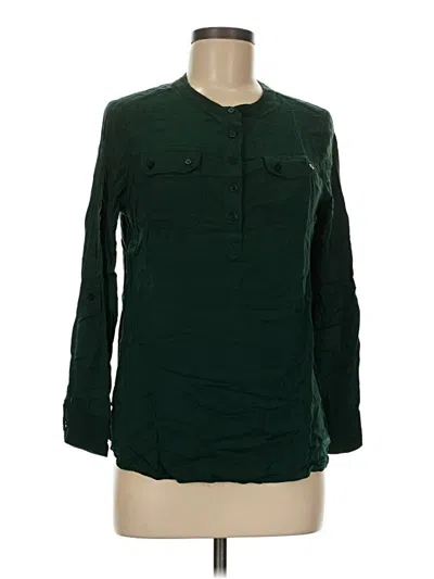 Pre-owned Staring At Stars Long Sleeve Button Down Shirt In Green