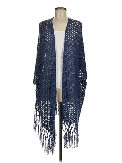 Pre-owned Staring At Stars Poncho In Blue